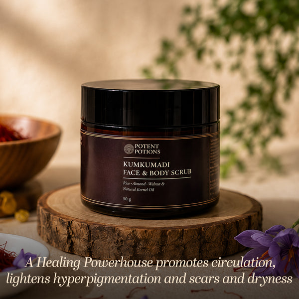 Potent Potions Kumkumadi Face & Body Scrub