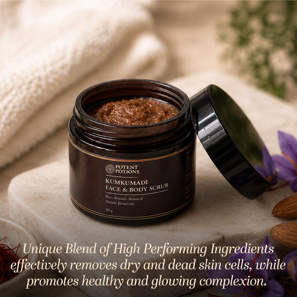 Potent Potions Kumkumadi Face & Body Scrub detail